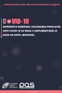 Experiența României: Vaccinarea populației anti-COVID-19 cu doza 3 (suplimentară) și doza de rapel (booster)