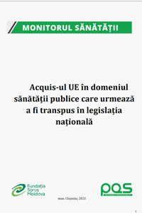 Acquis-ul UE în domeniul sănătății publice care urmează a fi transpus în legislația națională